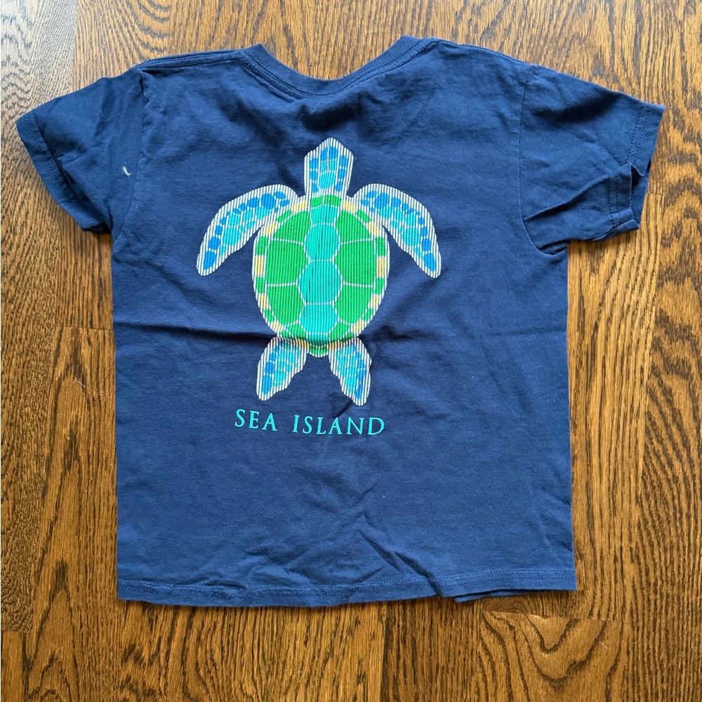 Sea Island Resort T Shirt Youth Kids x-Small Navy Blue green Golf Beach Luxury